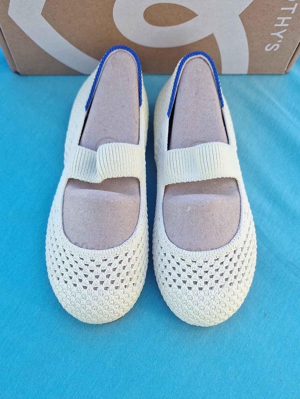 Rothy's The Kids Mary Jane Lemonade  Open -knit